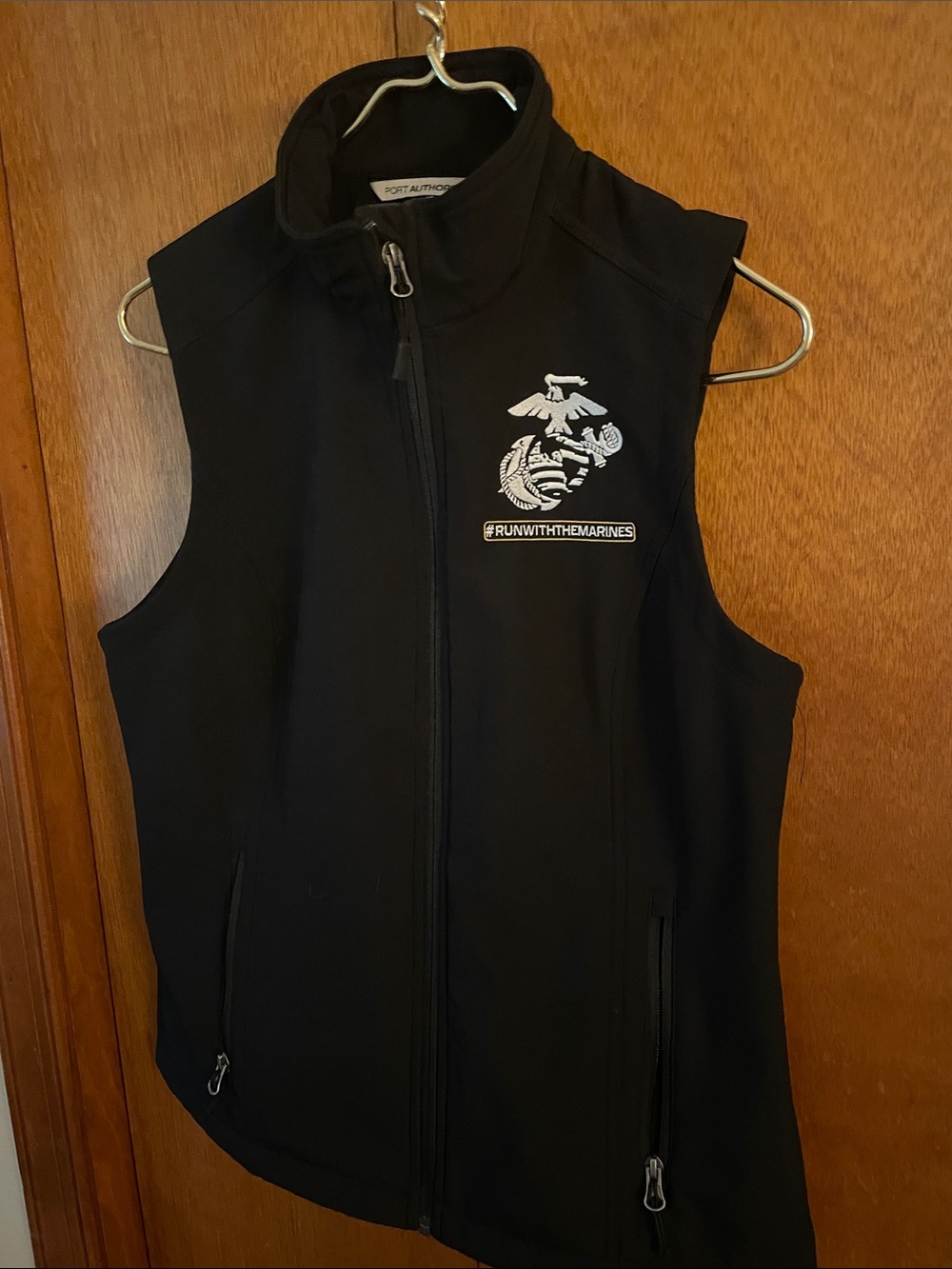 Port Authority Black Softshell Women's Vest with Embroidered Emblem